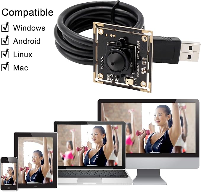 Hotpet 1080P USB Camera Module with IMX322/IMX323 Sensor 2MP Webcam - image 5