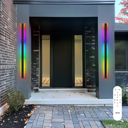 MOD LIGHTING 𝗠𝗢𝗗 𝗟𝗜𝗚𝗛𝗧𝗜𝗡𝗚 Haylen RGB Long Outdoor Wall Lights - image 1