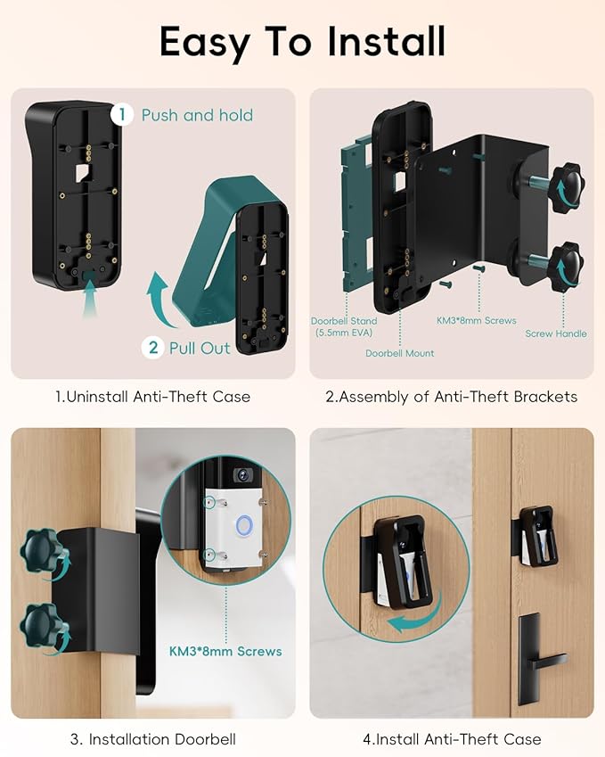 ZUMIMALL Anti-Theft Video Doorbell Mount - Comfort & Support - image 8