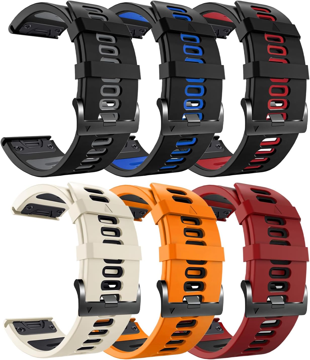 ZPJPPLX 22mm Sport Silicone Band Compatible with Garmin Fenix8 AMOLED - image 5