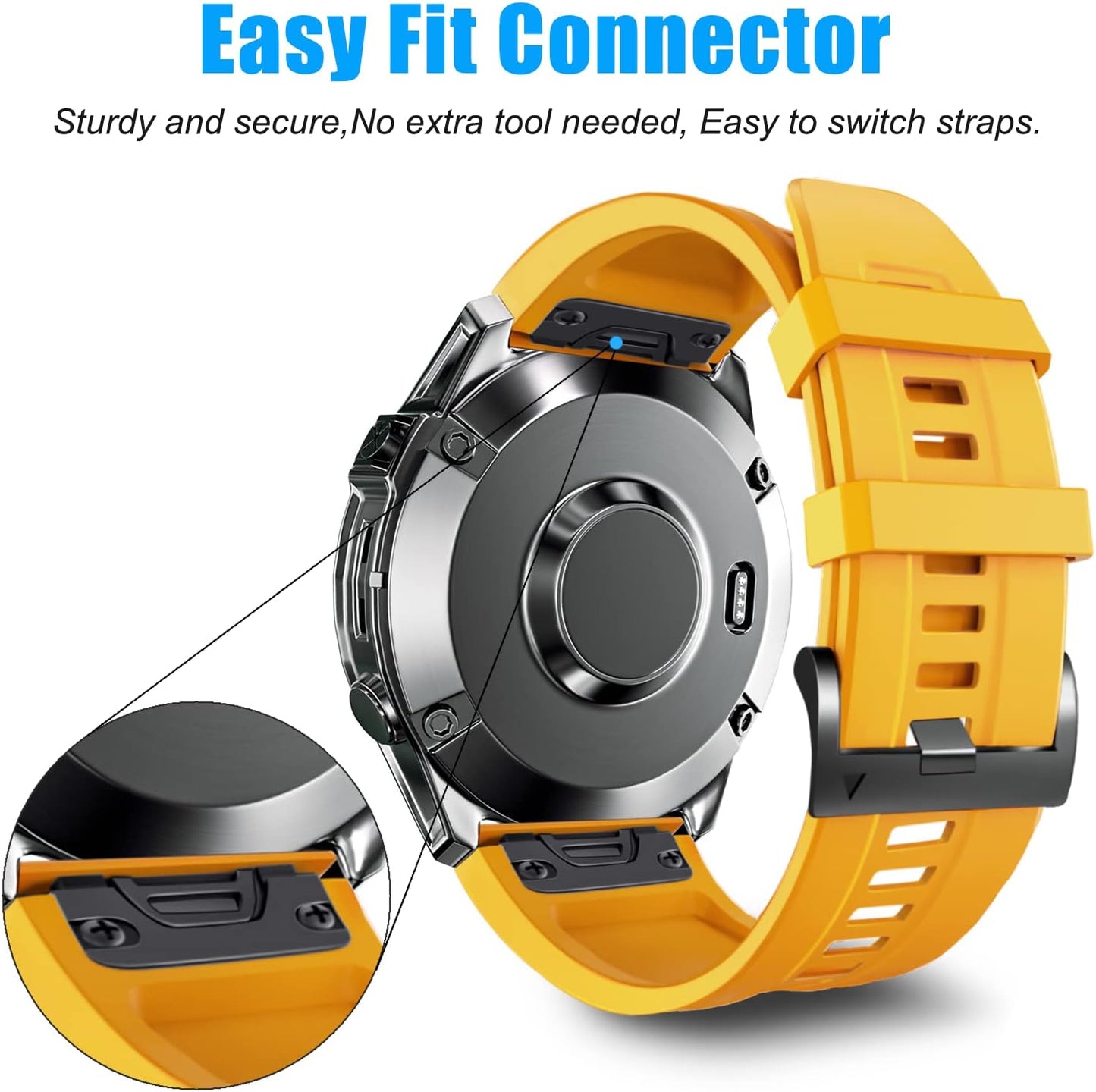 ZPJPPLX 26mm Compatible with Garmin Fenix 8 AMOLED 51mm/7X Pro/6X - image 3