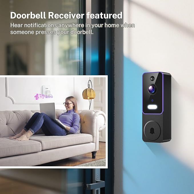 SwagBuzz 1080p Wireless Wi-Fi Video Doorbell Camera with AI Motion - image 7