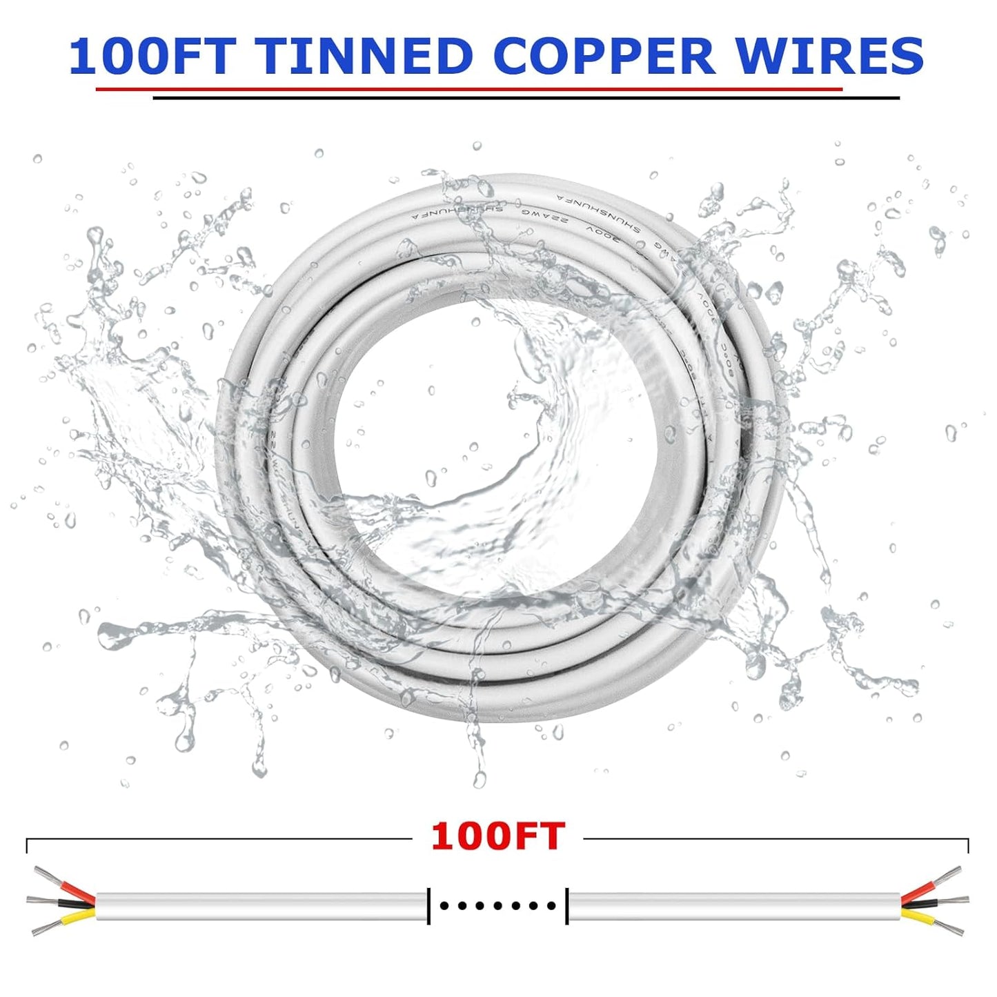 YOEPLAVSE 100FT 22 Gauge 3 Conductor Electrical Wire - Everyday Use - image 6