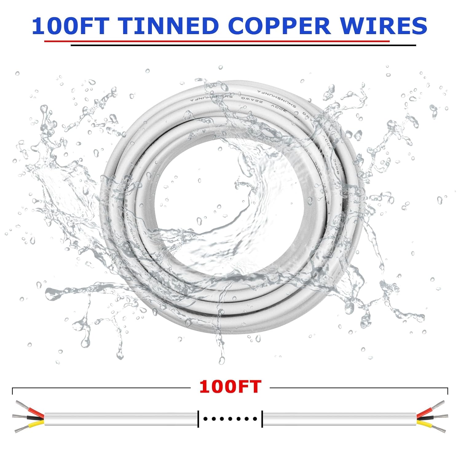 YOEPLAVSE 100FT 22 Gauge 3 Conductor Electrical Wire - Everyday Use - image 6