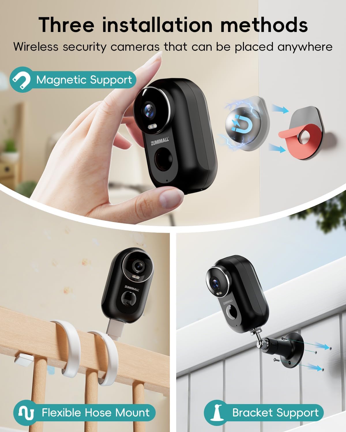 ZUMIMALL Security Cameras Wireless Outdoor, 2 Packs - Everyday Use - image 2