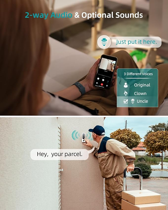 ZUMIMALL Doorbell Camera Wireless - 2K Video Doorbell Wireless - image 3