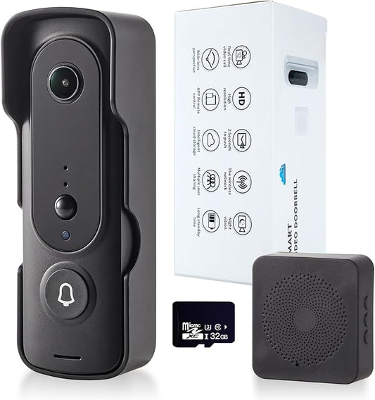 GUATTINE 1080P Video Doorbell Camera Wireless, Included Ring Chime - image 1
