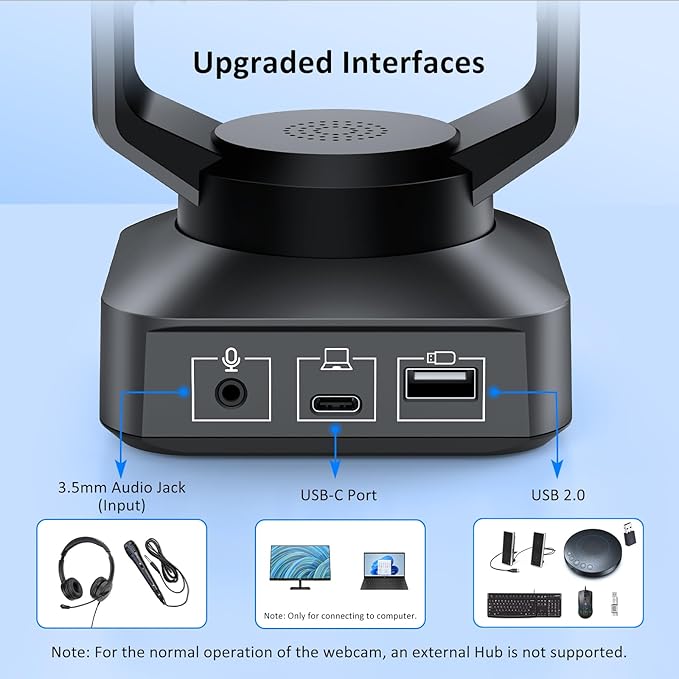 Zoom Certified, NexiGo N990 (Gen 2) 4K PTZ Webcam - Everyday Use - image 4