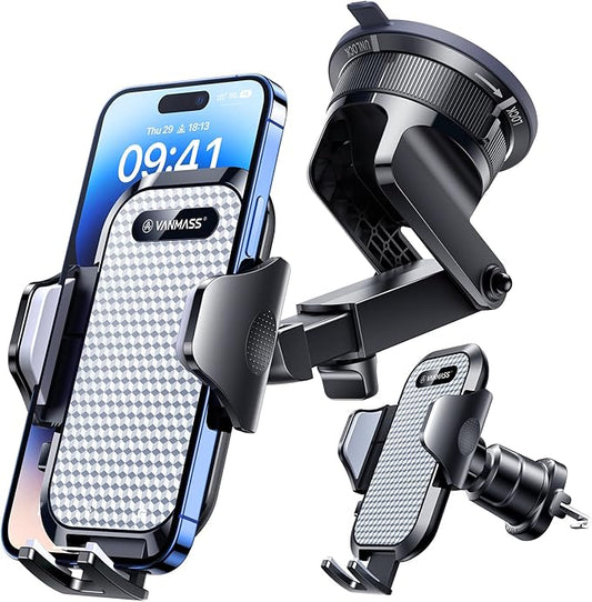 VANMASS [True Military-Grade] Car Phone Holder [Best Suction & Clip] - image 1
