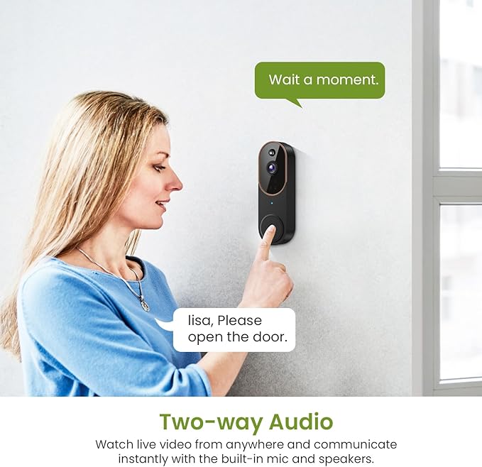 Lunelyx 1080P Wireless Video Doorbell Camera, Smart Outdoor - image 4