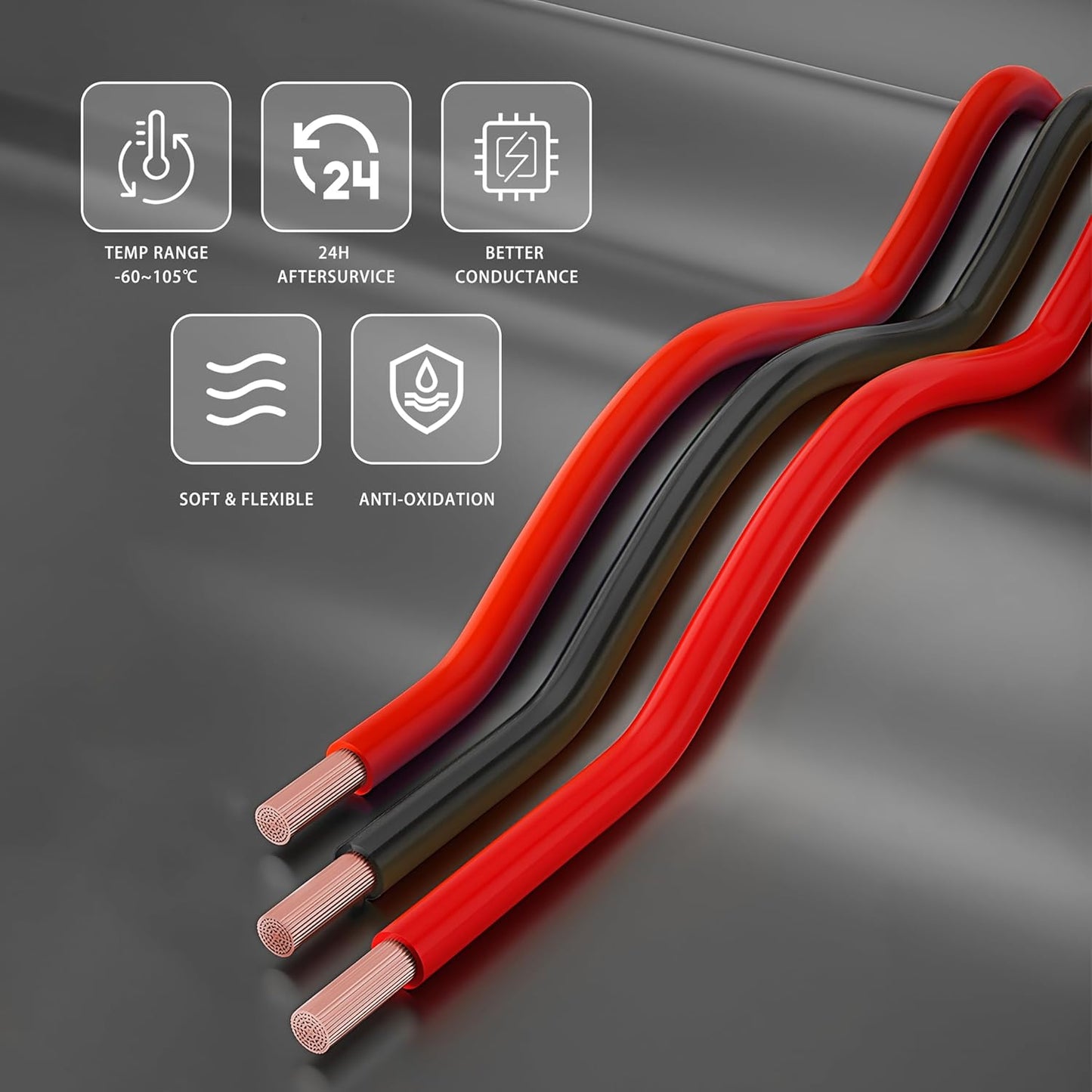 10 Gauge Flexible Electrical Wire 10FT Black and 10FT Red Extension Cable 10AWG Stranded Oxygen Free Copper Wire for Automotive Solar Panel led Lamps Strip Lighting Marine Boat Battery(10/2-10FT)