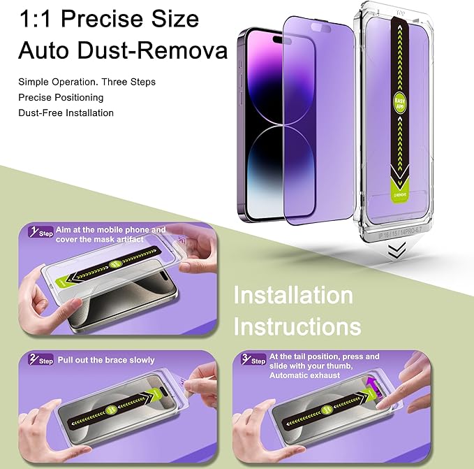 SY SHANGYAN (2-Pack Anti Blue Light Matte Screen Protector for iPhone - image 3