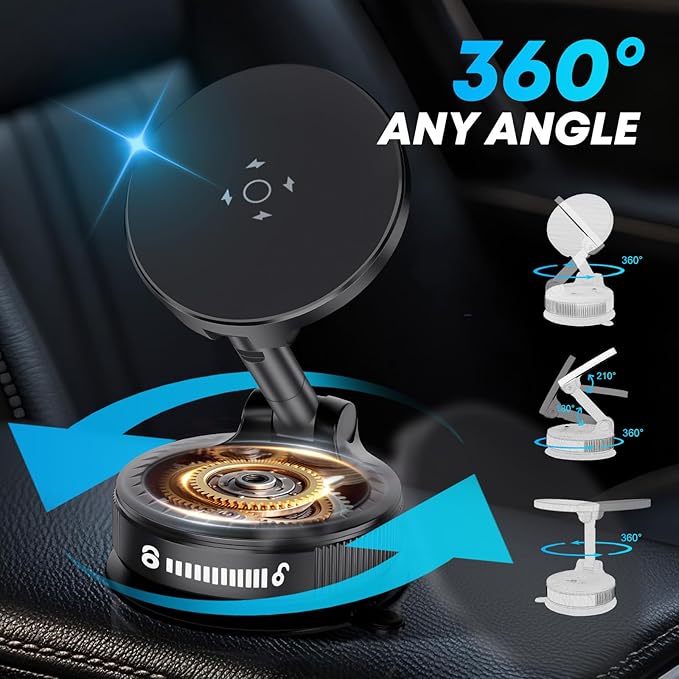 Lamway Magsafe car Mount 108 LBS Strongest Suction & 3600 gf Strongest - image 2