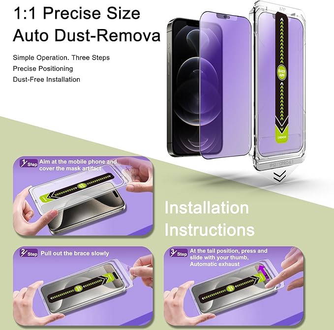 SY SHANGYAN (2-Pack Anti Blue Light Matte Screen Protector for iPhone - image 3