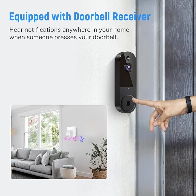 HopeFlex 1080P Smart Wireless Video Doorbell Camera, AI Human - image 5