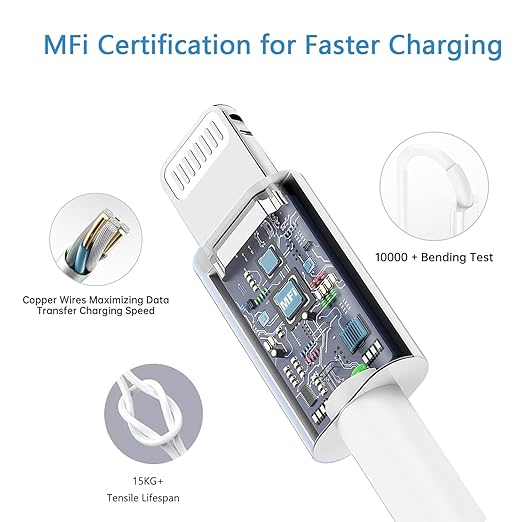 Vagavo 10FT iPhone Fast Charger,[Apple MFi Certified] 3Pack USB C - image 4