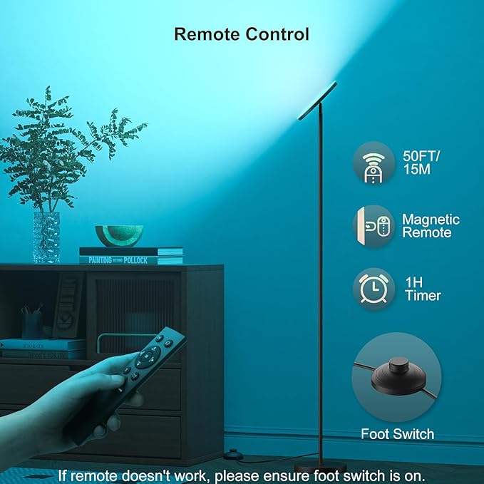 FULSUNT 𝐑𝐆𝐁 Torchiere Floor Lamps for Living Room - Everyday Use - image 3