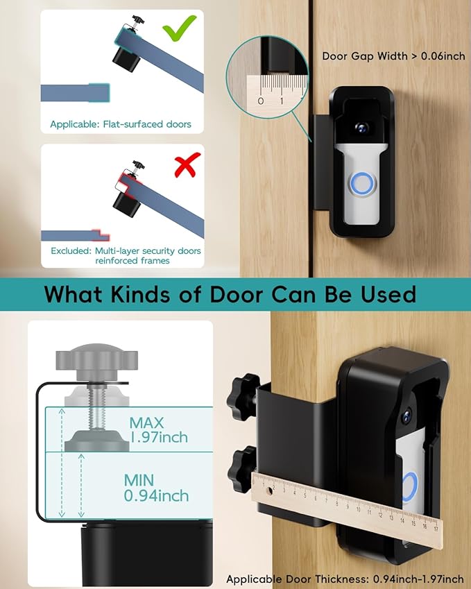 ZUMIMALL Anti-Theft Video Doorbell Mount - Comfort & Support - image 6