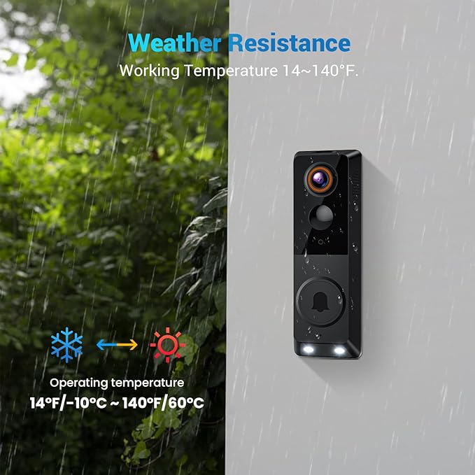 SearByte 1080P Wireless Smart Doorbell Camera, AI Human Detection - image 3