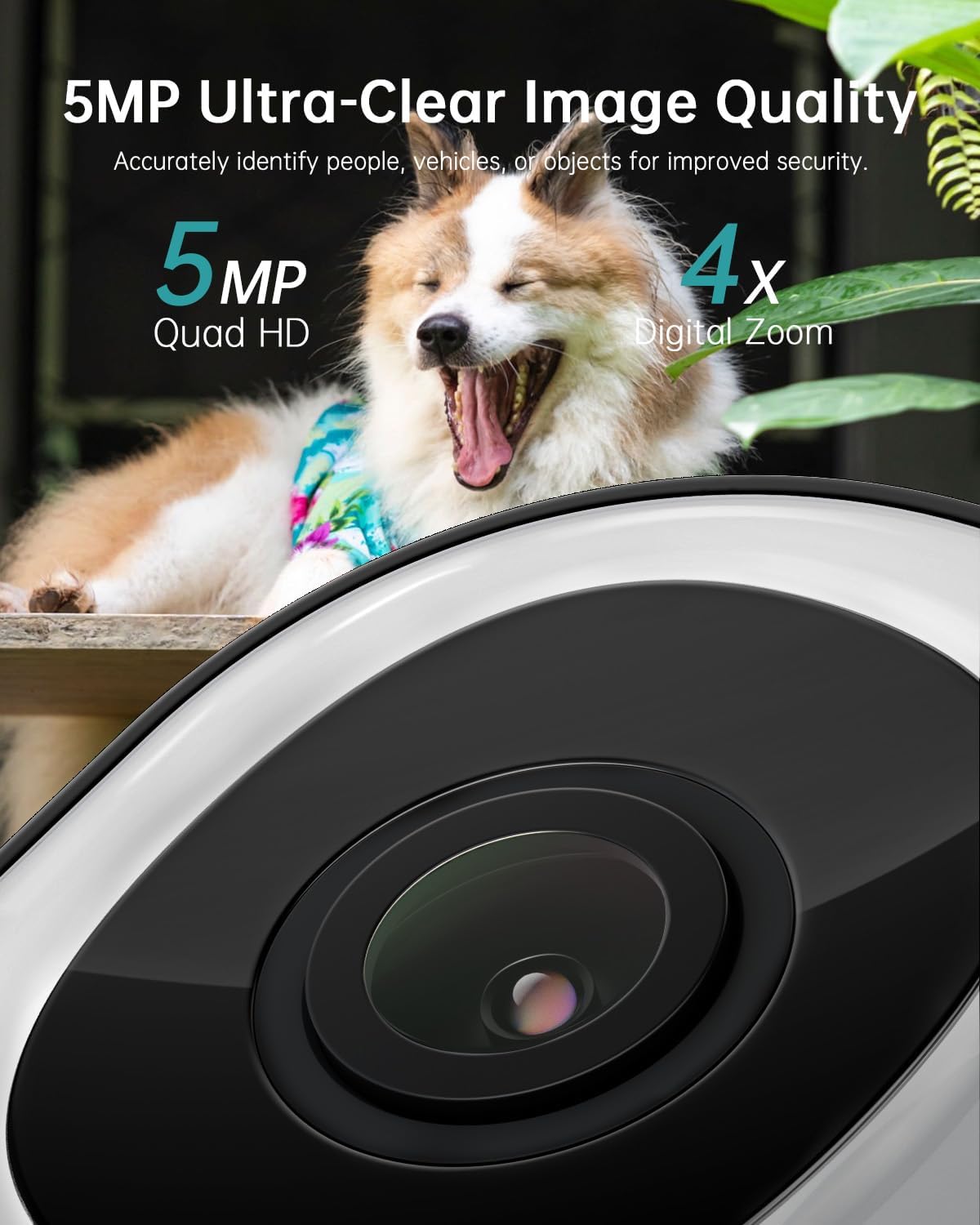 ZUMIMALL 5MP 5G WiFi Security Camera 2-Pack Black, 24/7 Recording - image 2