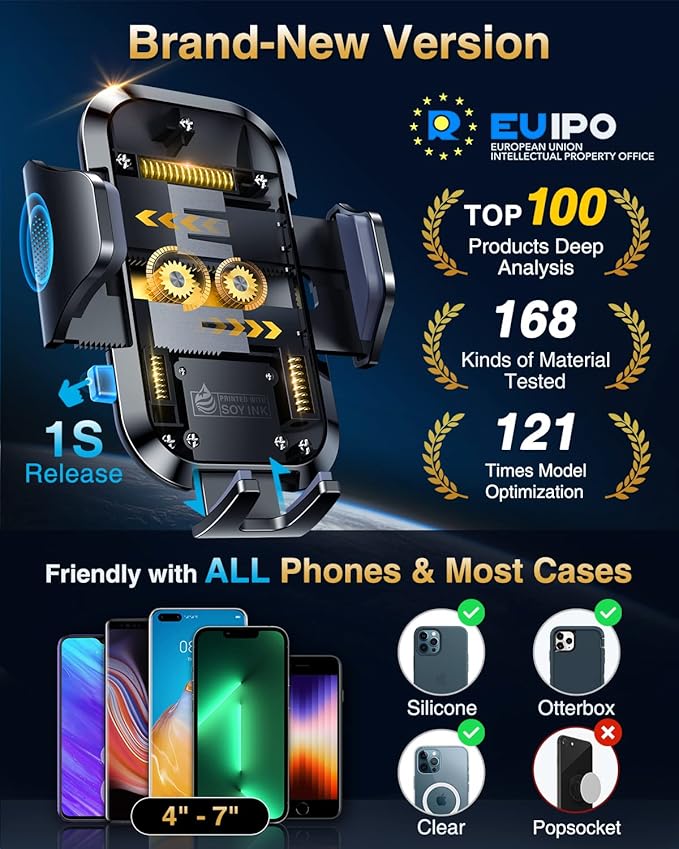 [Pro Version] VANMASS Universal Car Phone Mount [Super Suction Cup] - image 7