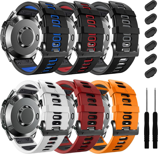 ZPJPPLX 22mm Sport Silicone Band Compatible with Garmin Fenix8 AMOLED - image 1