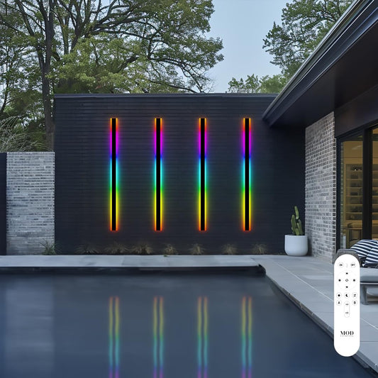 MOD LIGHTING 𝗠𝗢𝗗 𝗟𝗜𝗚𝗛𝗧𝗜𝗡𝗚 Haylen RGB Long Outdoor Wall Lights - image 1