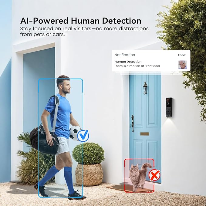 MeshSear 1080p Wireless Doorbell Camera with Indoor Receiver - image 3