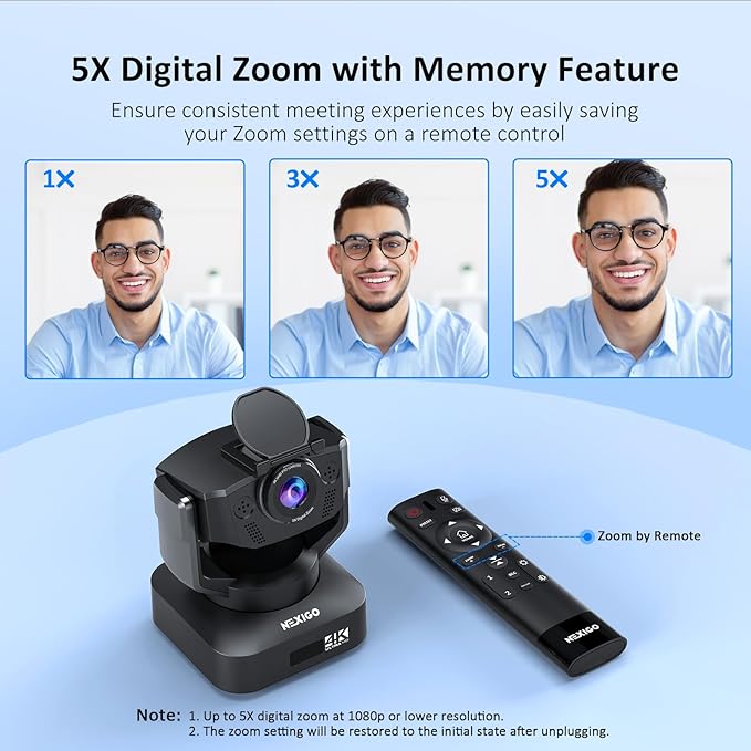 Zoom Certified, NexiGo N990 (Gen 2) 4K PTZ Webcam - Everyday Use - image 5