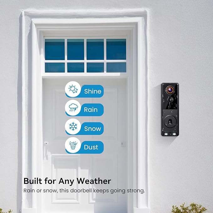 MeshSear 1080p Wireless Doorbell Camera with Indoor Receiver - image 7