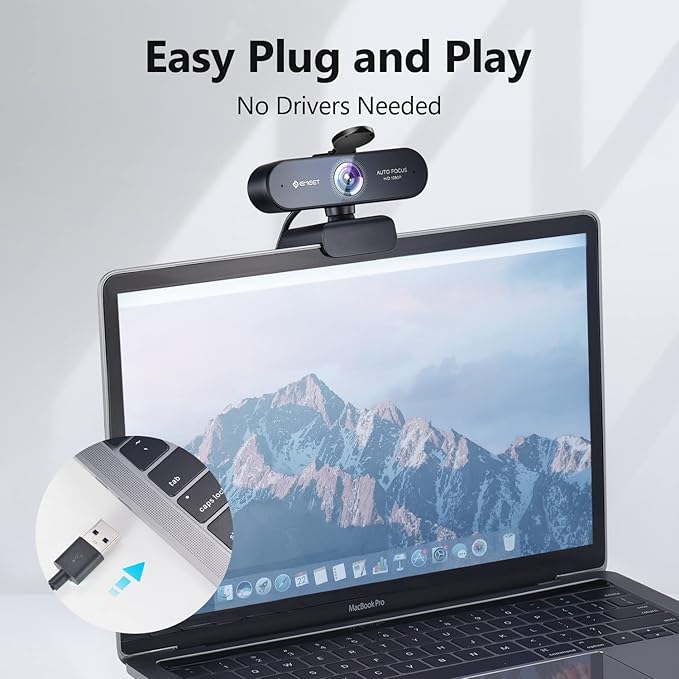 1080P Webcam with Microphone, eMeet Nova AutoFocus HD Webcam - image 10