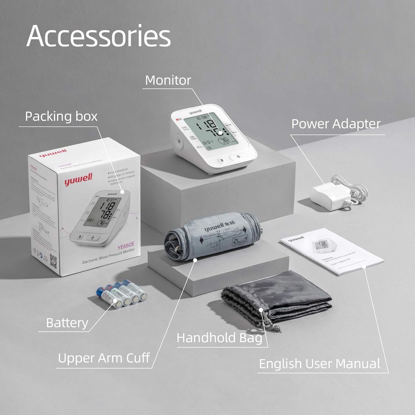 yuwell Blood Pressure Monitor, Large Upper Arm Blood Pressure Cuff - image 6