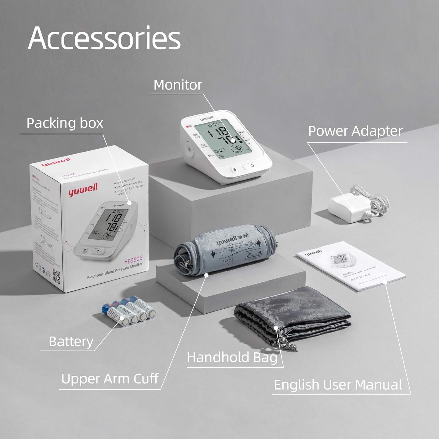 yuwell Blood Pressure Monitor, Large Upper Arm Blood Pressure Cuff - image 6