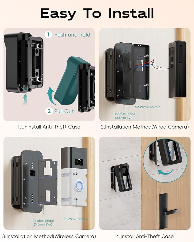 ZUMIMALL Adjustable Angle Video Doorbell Mount - Everyday Use - image 9