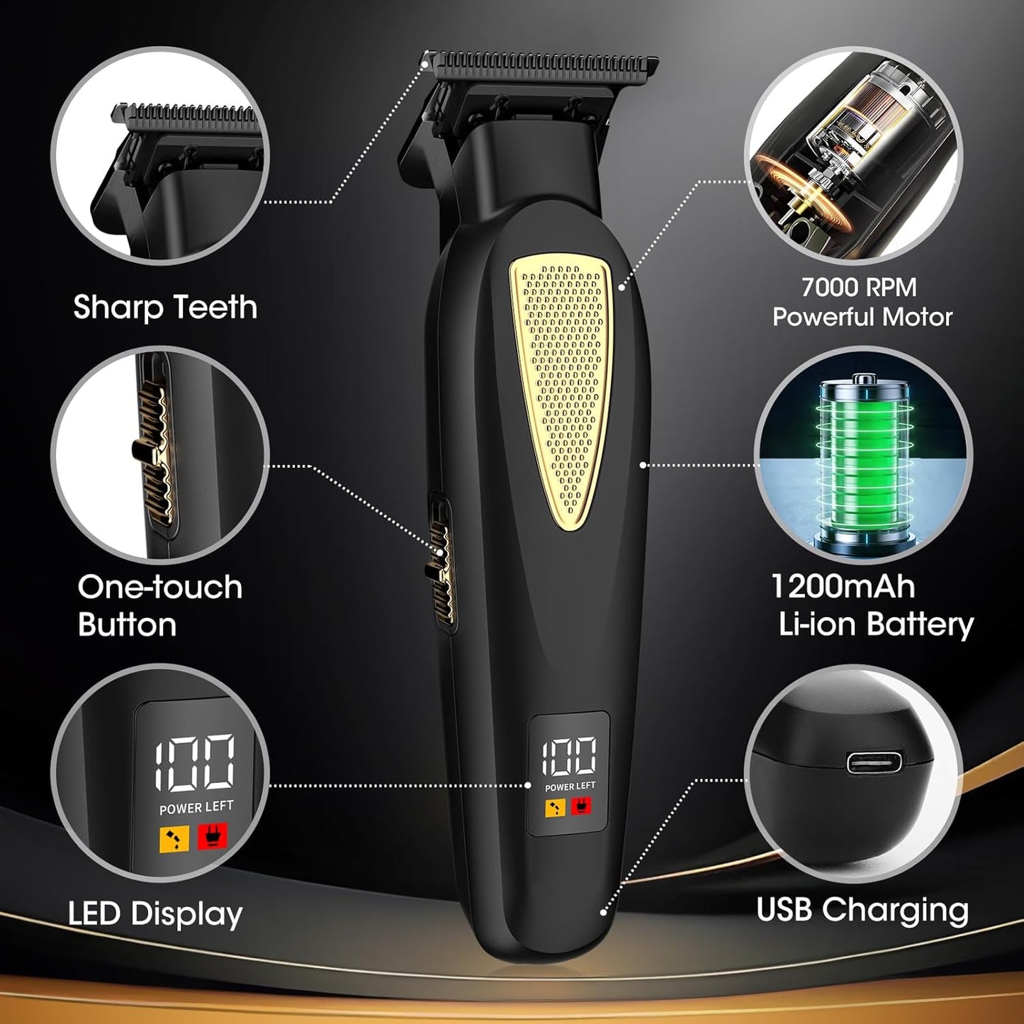Zesuti Zeuti Hair Clippers,Mens Beard Trimmer,Electric Razor - image 3