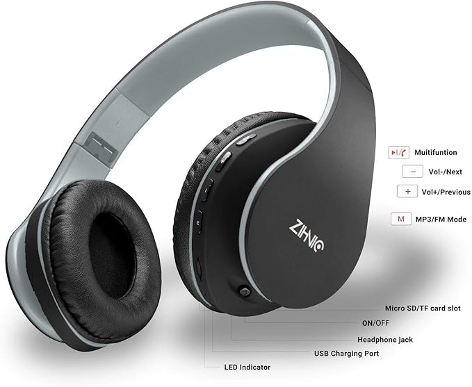 ZIHNIC Bluetooth Headphones Over-Ear - image 4