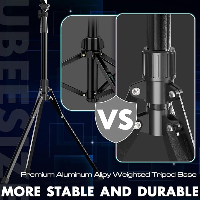 UBeesize Upgraded 12'' Ring Light with 62'' Tripod Stand and Magnetic - image 5