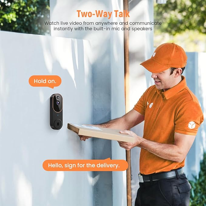 GridTera 1080p Wireless Video Doorbell Camera, AI Human Detection - image 4