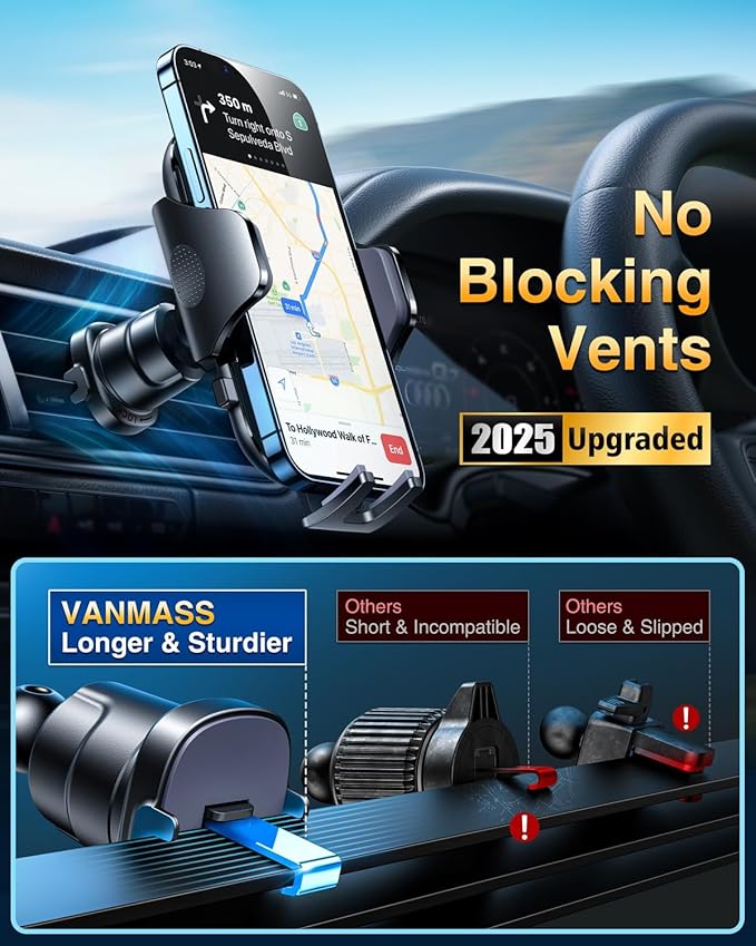 [2025 True Military-Grade] Car Phone Holder VANMASS [Upgraded - image 6