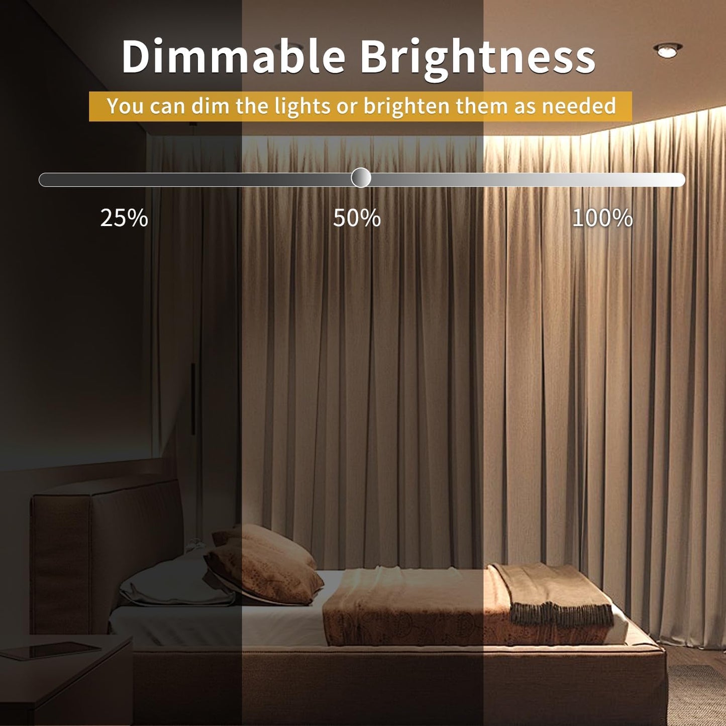 100FT COB LED Strip Lights DC 24V Dimmable 3000K Warm White Flexible LED Tape Light for Bedroom, with Remote and app Control LED Tape Lights,for DIY Home Decoration