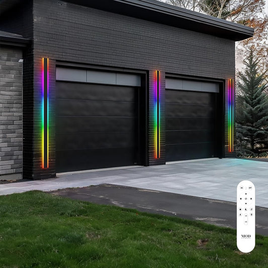 MOD LIGHTING 𝗠𝗢𝗗 𝗟𝗜𝗚𝗛𝗧𝗜𝗡𝗚 Haylen RGB Long Outdoor Wall Lights - image 1