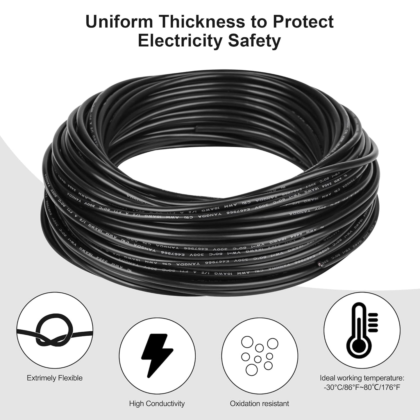 10 Gauge Wire 2 Conductor,10 AWG Electrical Wire Stranded PVC Cord Oxygen-Free Copper Cable,200FT 2 Core Pure Copper Flexible Cable Wire for LED Lamp Lighting Strips Automotive (10AWG-2C, 200FT)…