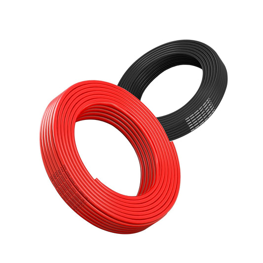 10 Gauge Flexible Electrical Wire 10FT Black and 10FT Red Extension Cable 10AWG Stranded Oxygen Free Copper Wire for Automotive Solar Panel led Lamps Strip Lighting Marine Boat Battery(10/2-10FT)