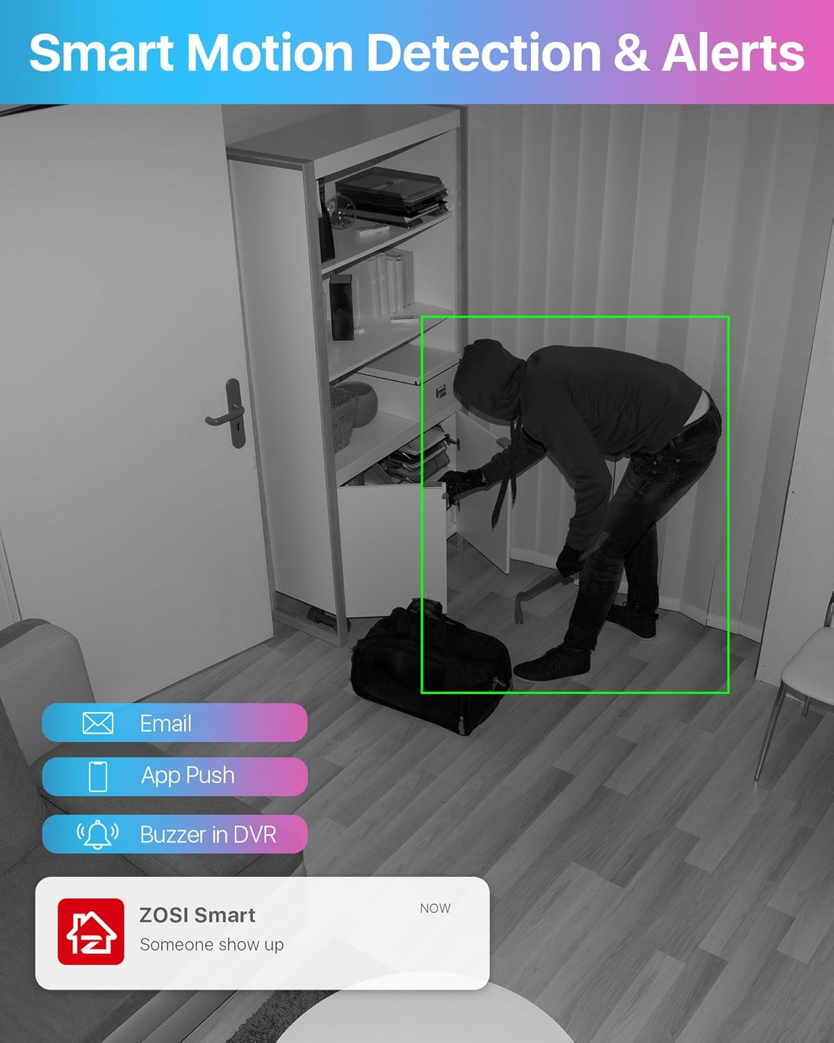 ZOSI 1080p Home Security Cameras System with AI Human/Vehicle - image 3