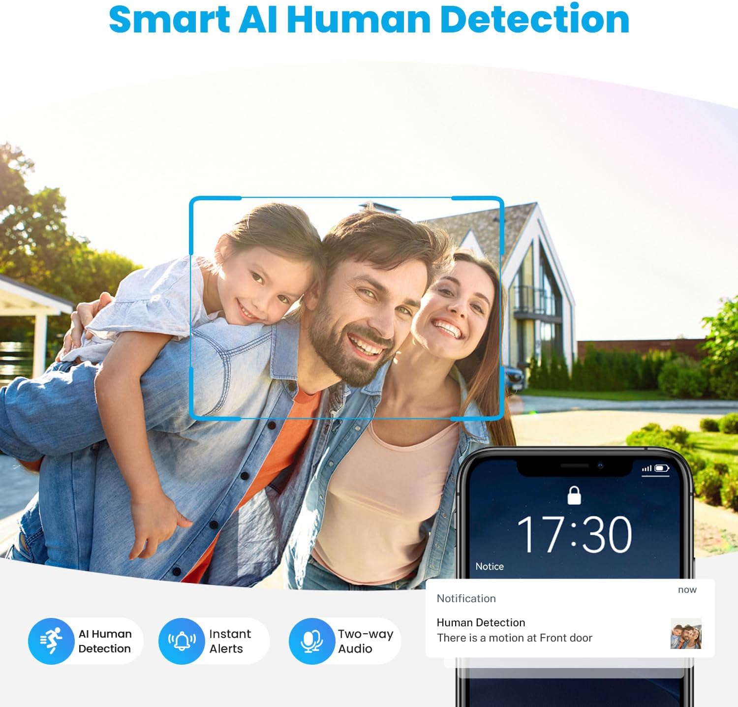 BoomChill 1080p Wireless Video Doorbell Camera, AI Human Detection - image 3
