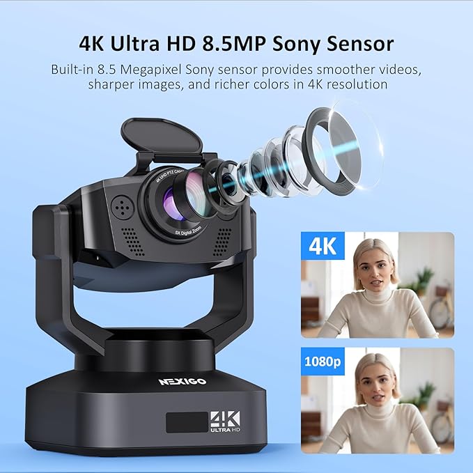 Zoom Certified, NexiGo N990 (Gen 2) 4K PTZ Webcam - Everyday Use - image 7