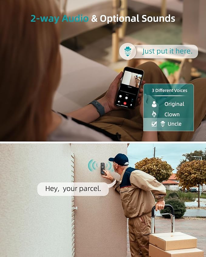 ZUMIMALL Doorbell Camera Wireless - 2K Video Doorbell with Chime, 2 - image 3