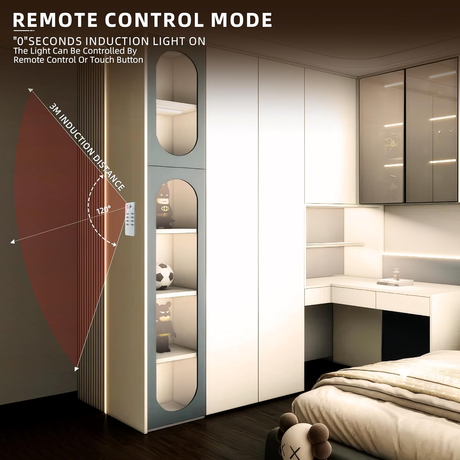 MEKKLEON 100 LED Under Cabinet Lights Wireless with Full - Easy to Use - image 4