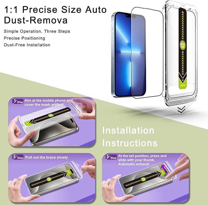 SY SHANGYAN [2-Pack Ultra HD Clear Screen Protector for iPhone 13 Pro - image 3