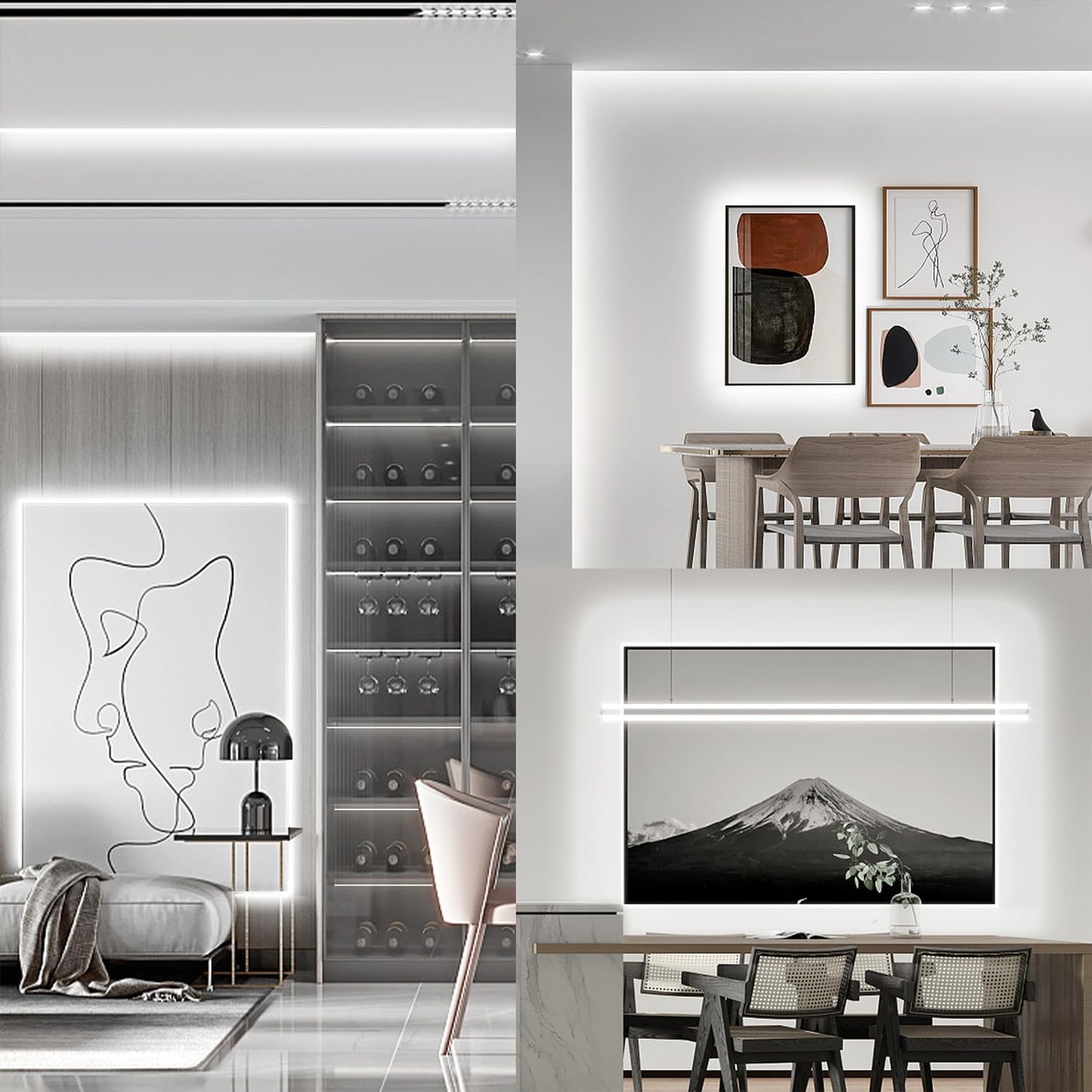 ollrieu 10ft White LED Strip Lights,12V Dimmable Tape Lighting - image 7